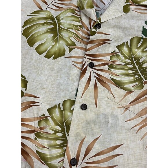 Pacific Legend Hawaiian Shirt Floral Made in USA Hawaii Palm Tree Camp Party M - Picture 3 of 8